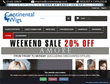 Tablet Screenshot of continentalwigs.co.uk
